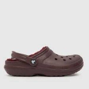 Crocs Unisex Maroon Cozy Soft Classic Fleece Lined Clogs Size Women 11 New